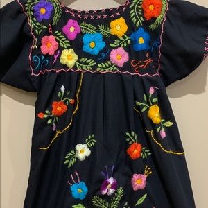 Girl’s Mexican Embroidered Dress